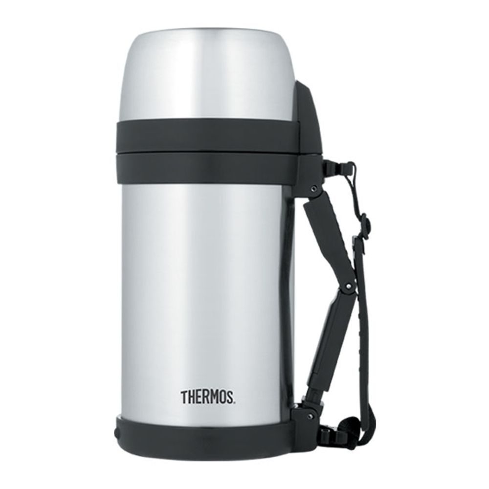 Universal thermos for food and drinks with two cups 1,4 l