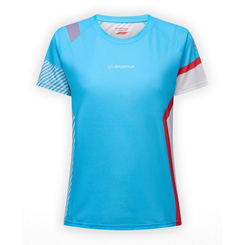 Flow T-Shirt W Malibu Blue/Hibiscus