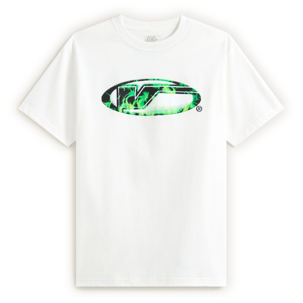 Bevel Flame SS Tee White