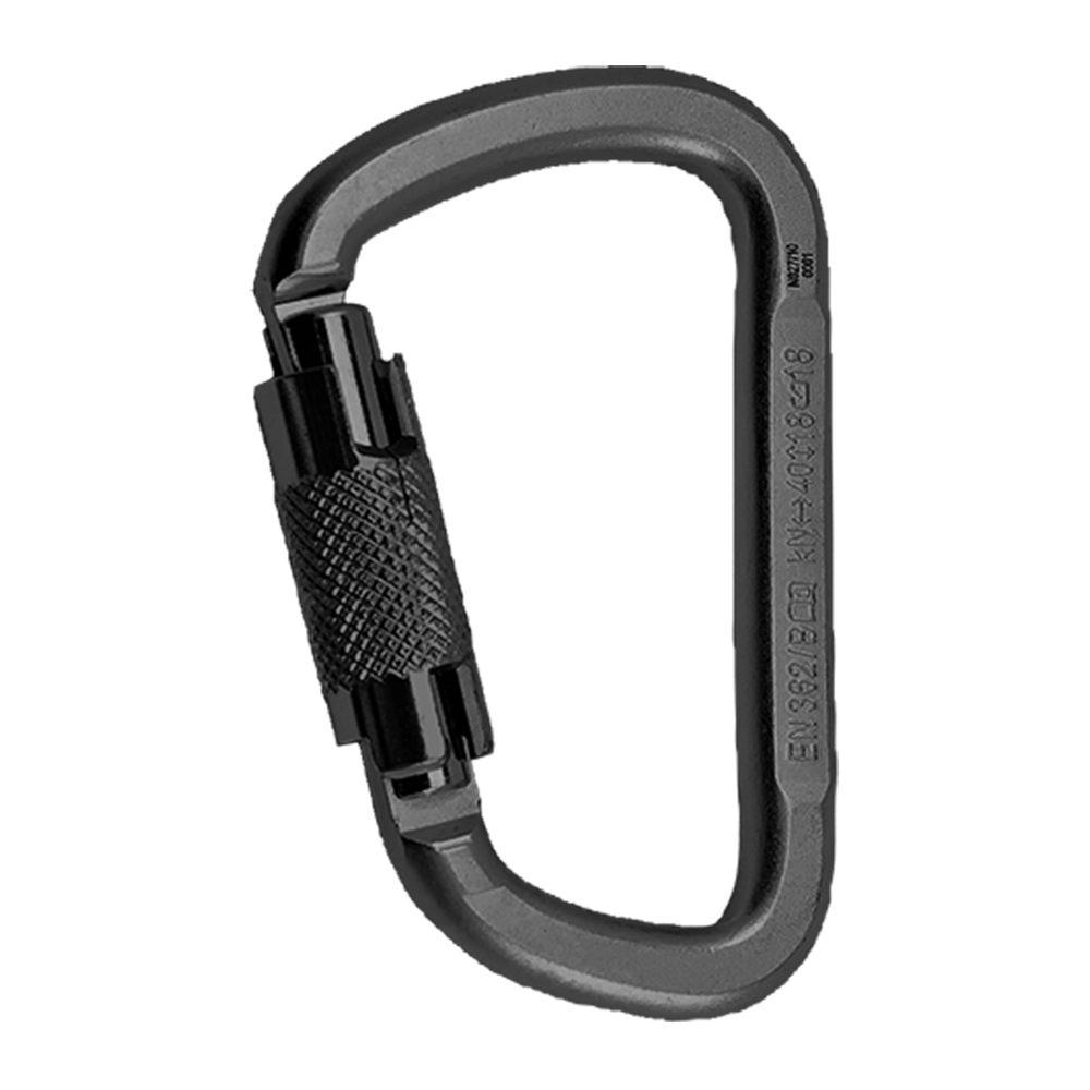 Steel carabiner D KL-2T Black black