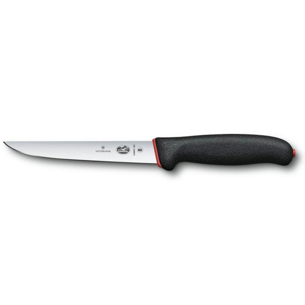 Dual Grip, boning knife, 15cm, straight, black/red