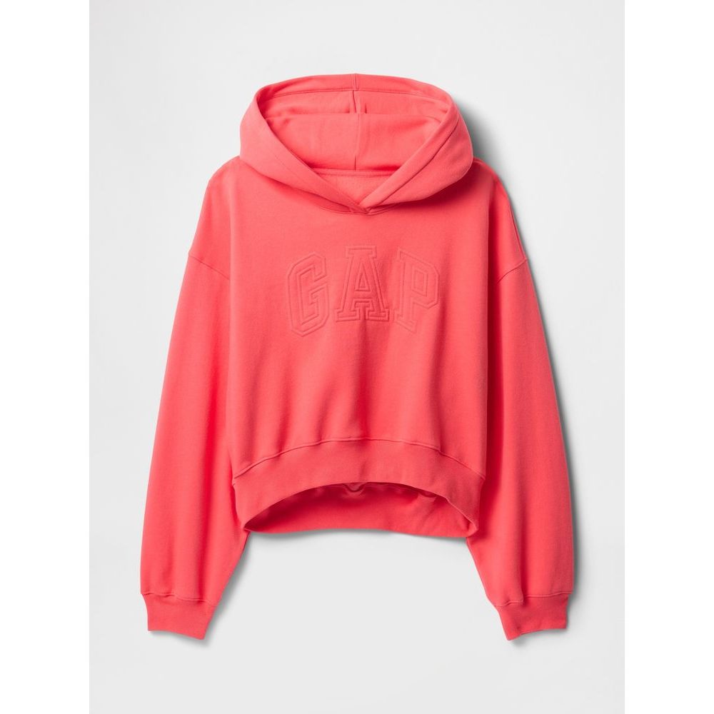 Oversize crop mikina Oranžová