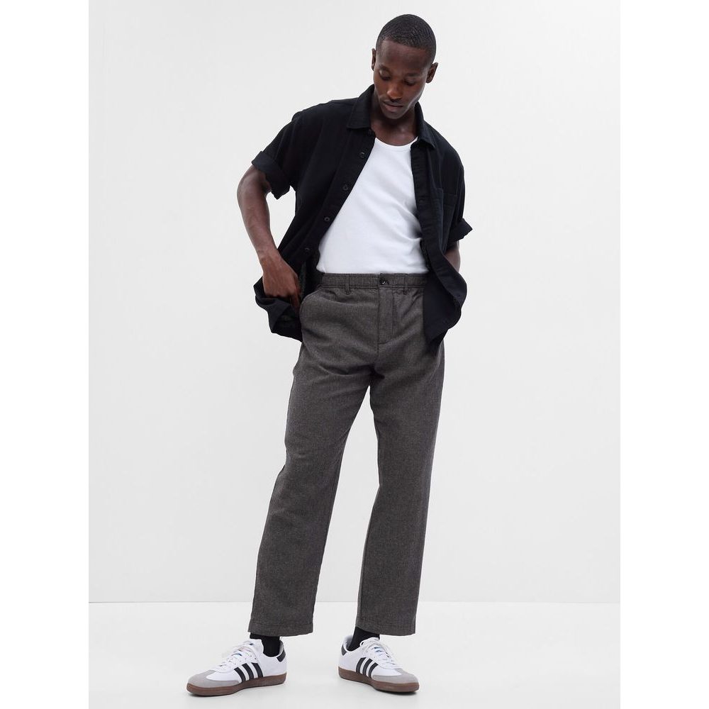 664733-02 Kalhoty relaxed taper Černá