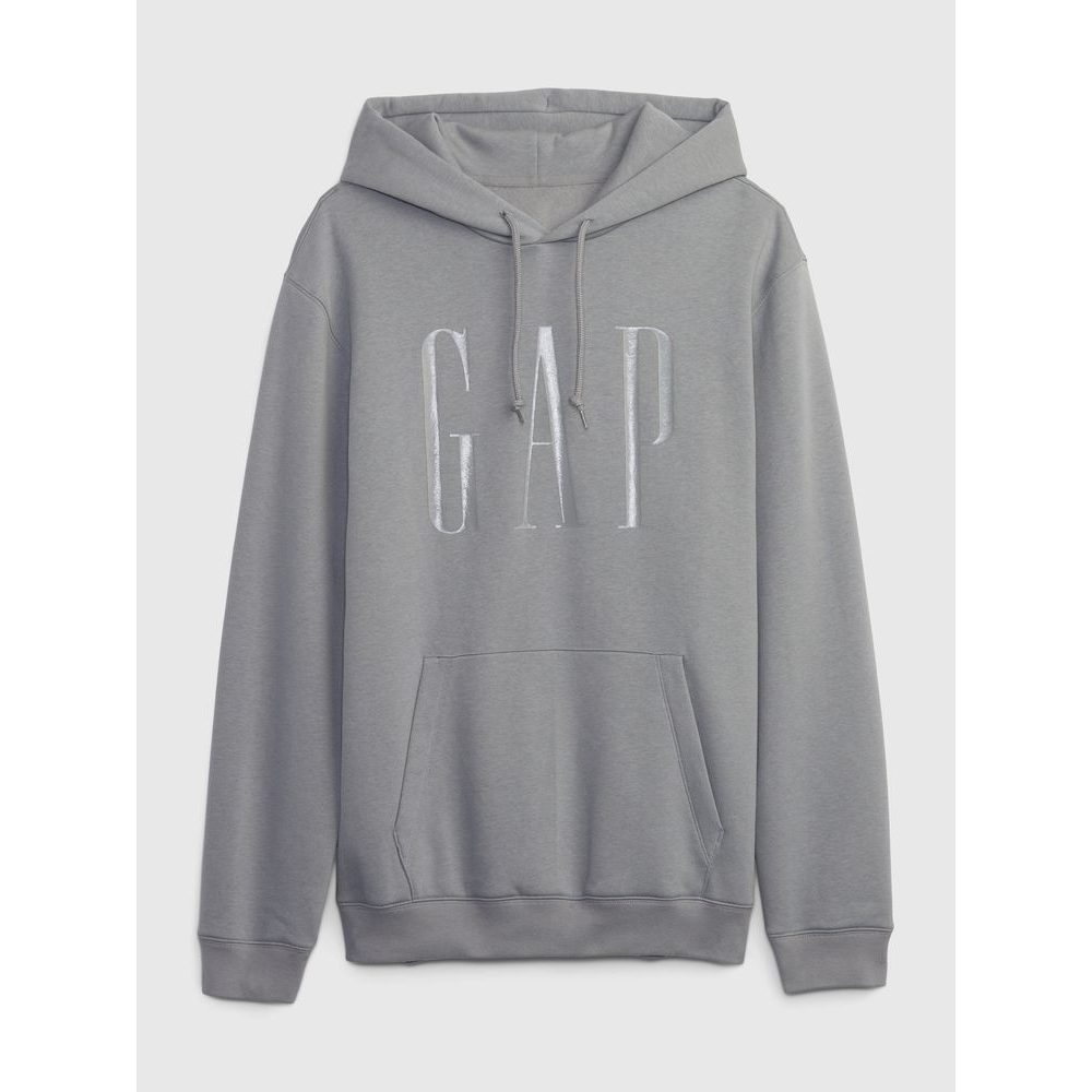 Mikina s logem a kapucí Šedá
