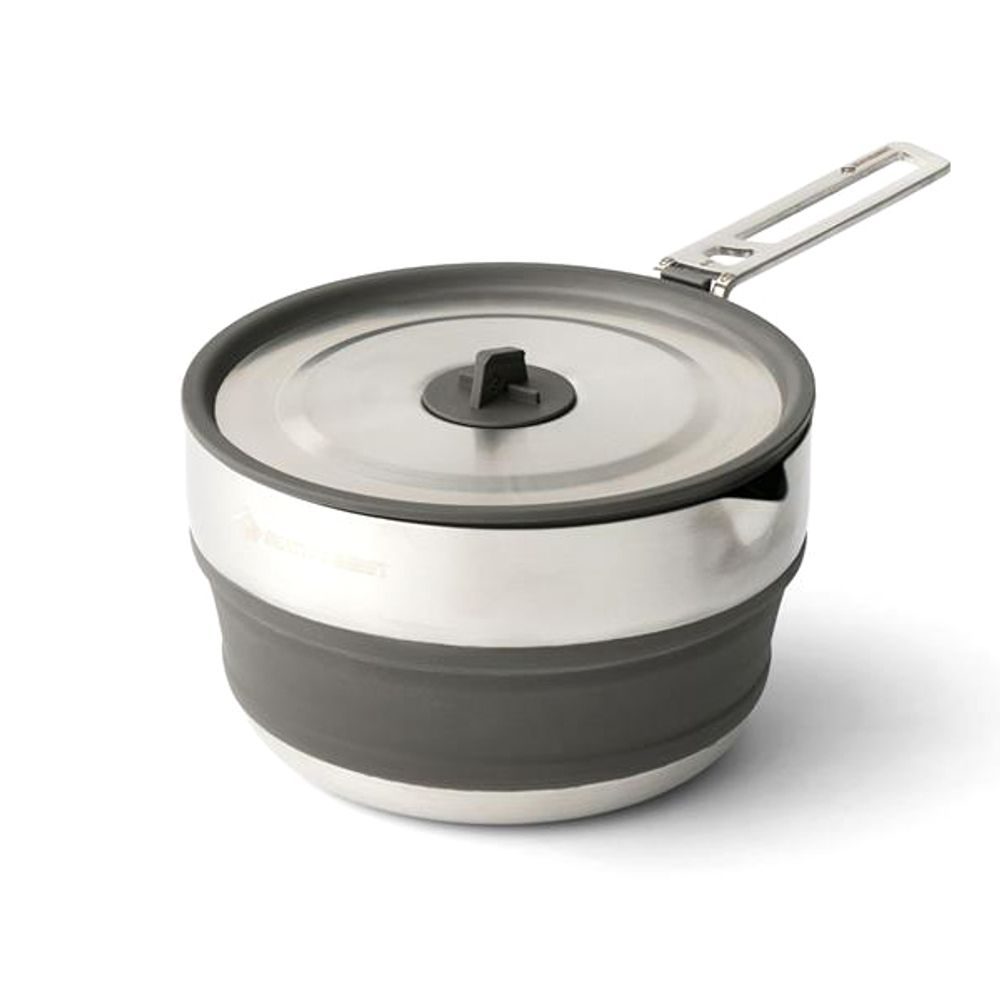 Detour Stainless Steel Collapsible Pouring Pot - 1.8L, Beluga Black