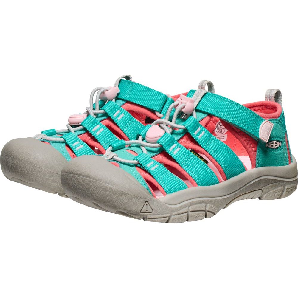 NEWPORT H2 YOUTH, bright aqua/pink-a-boo
