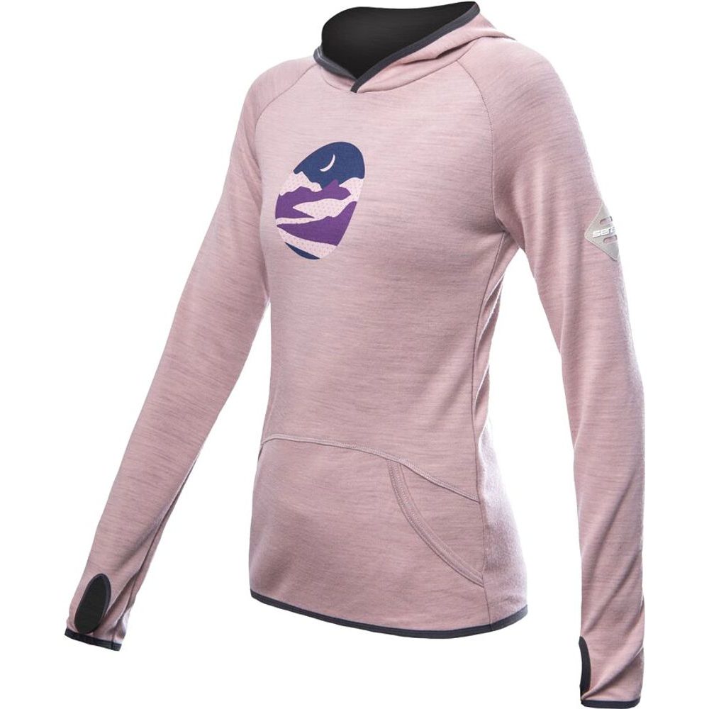 MERINO UPPER TRIGLAV dámská mikina klokanka dusty pink