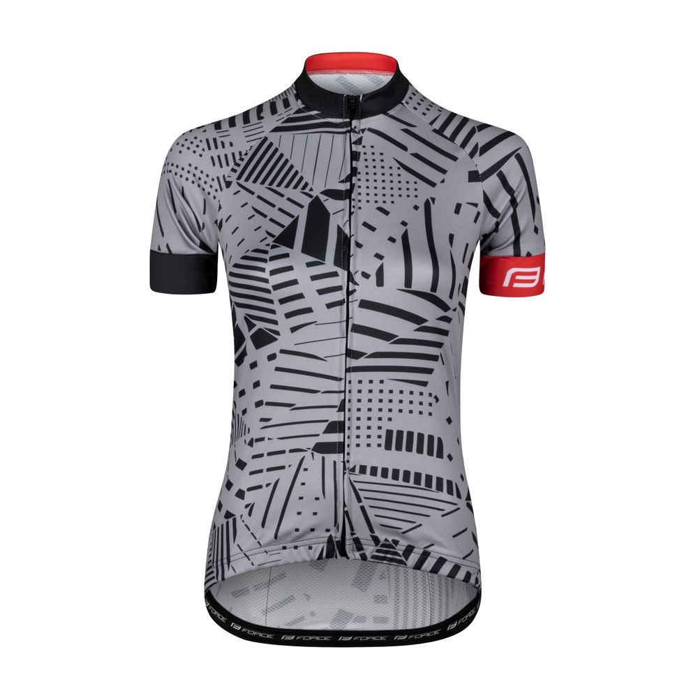 SHARD LADY kr. rukáv, šedo-černý