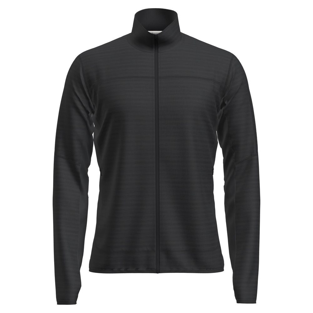Men Mer  300 RealFleece Descend LS Zip BLACK