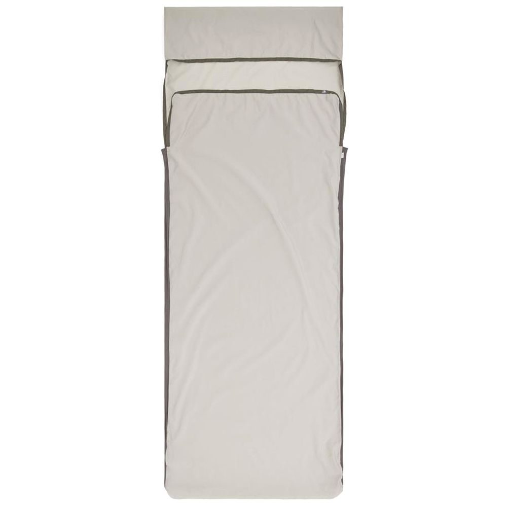 Silk Blend Sleeping Bag Liner - Rectangular w/ Pillow Sleeve Moonstruck Grey