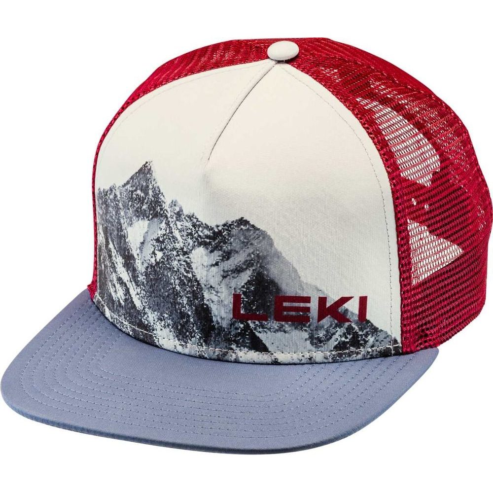 Logo Cap LEKI warm grey dark-tamarillo-dark denim
