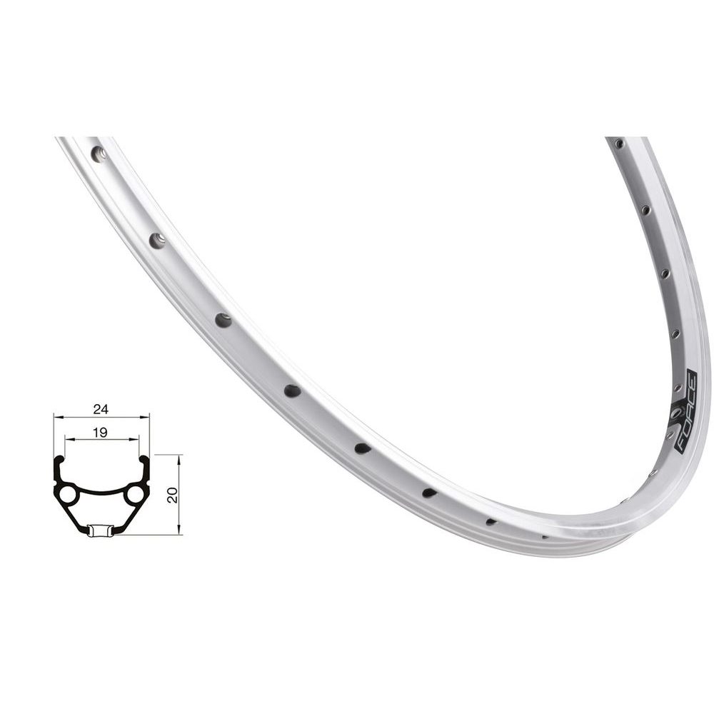 F CLASSIC 622x19, 36děr, stříbrný