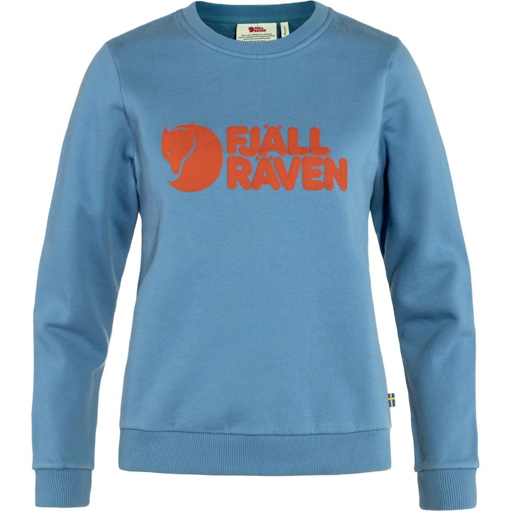 Fjällräven Logo Sweater W Dawn Blue-Terracotta Brown
