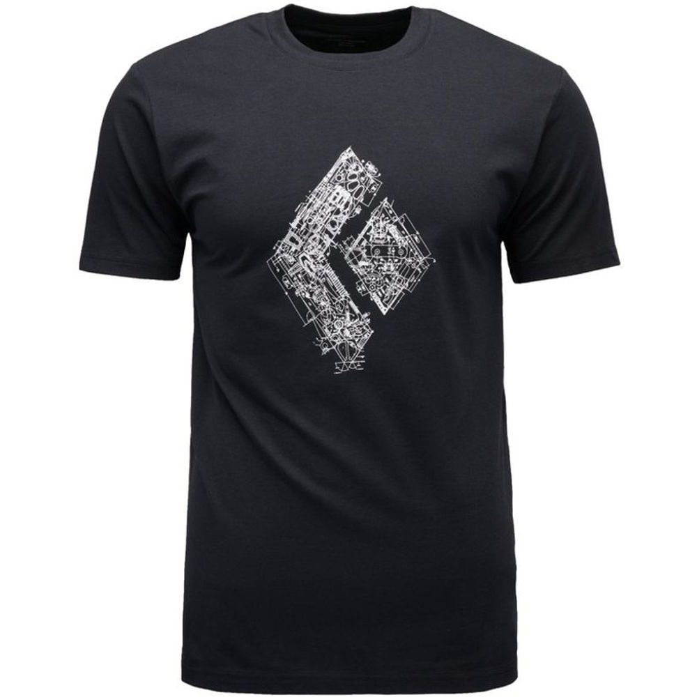 M ENGINEERED DIAMOND SS TEE Black