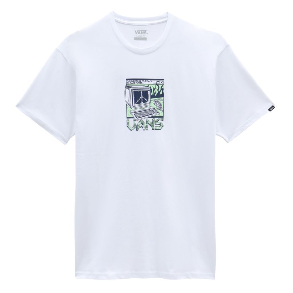 THROWBACK PEACE MACHINE SS TEE, White