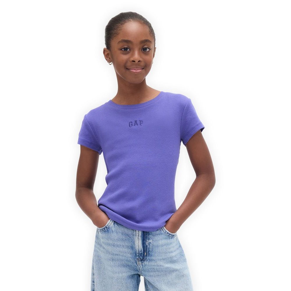 817681-00 Dětské žebrované tričko Modrá