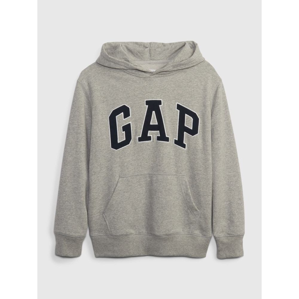 843266-01 Dětská mikina campus logo GAP Šedá