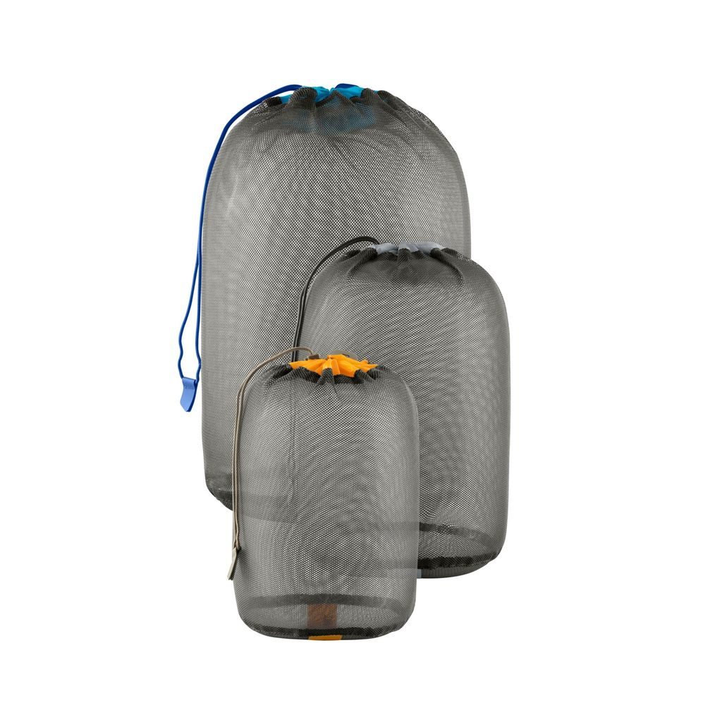 Mesh Stuff Sack Set 5, 8, 13L  Beluga (High Rise, Blue Atoll, Zinnia)