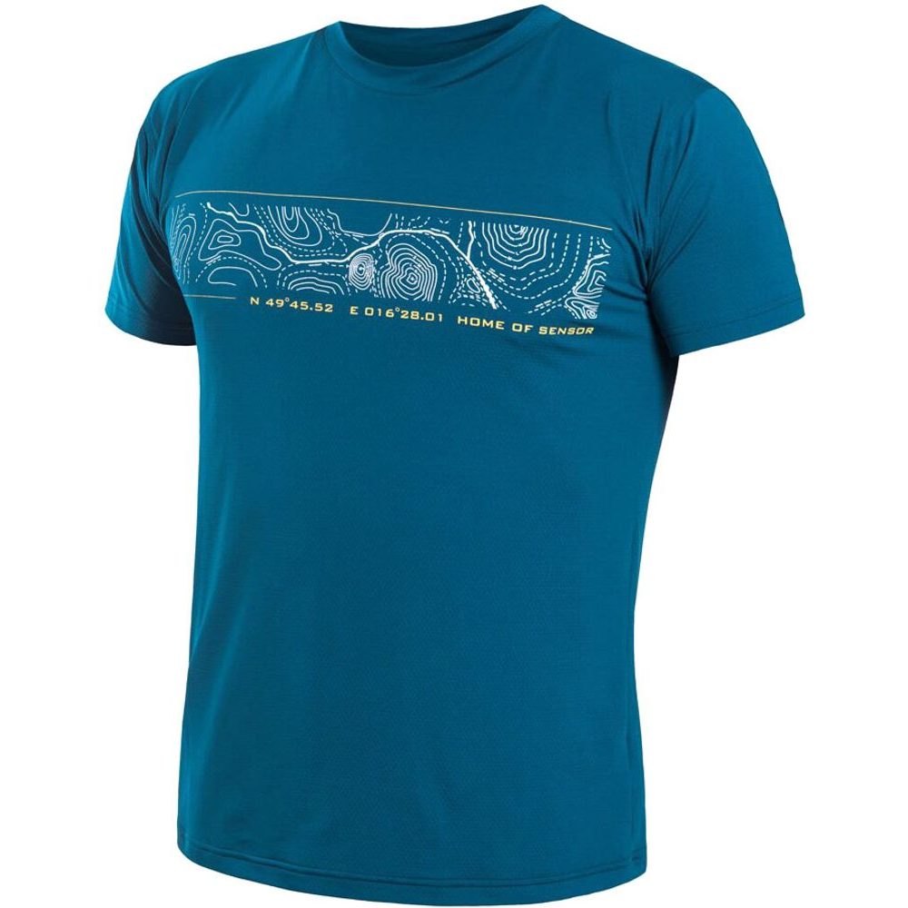 COOLMAX TECH GPS pánské triko kr.rukáv safír