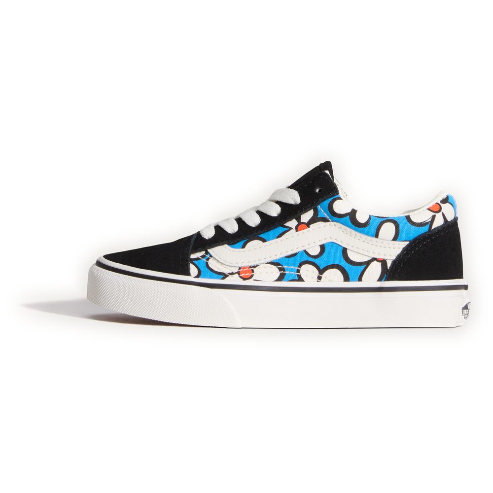 Old Skool PAINTED FLORAL Bright Azure