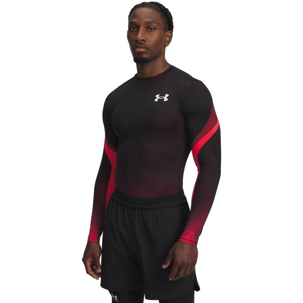 UA Heatgear Sub Crew LS-RED