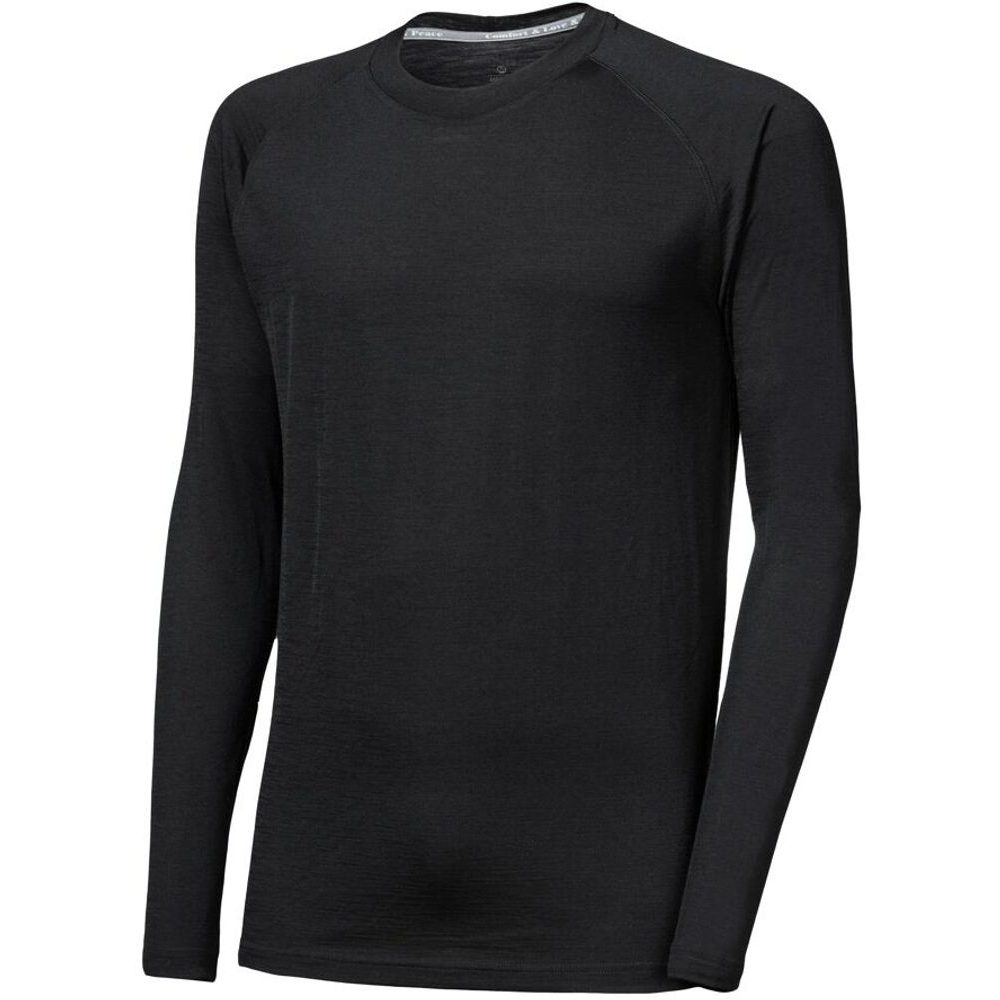 MERINO ACTIVE NO LOGO pánské triko dl.rukáv raglan černá