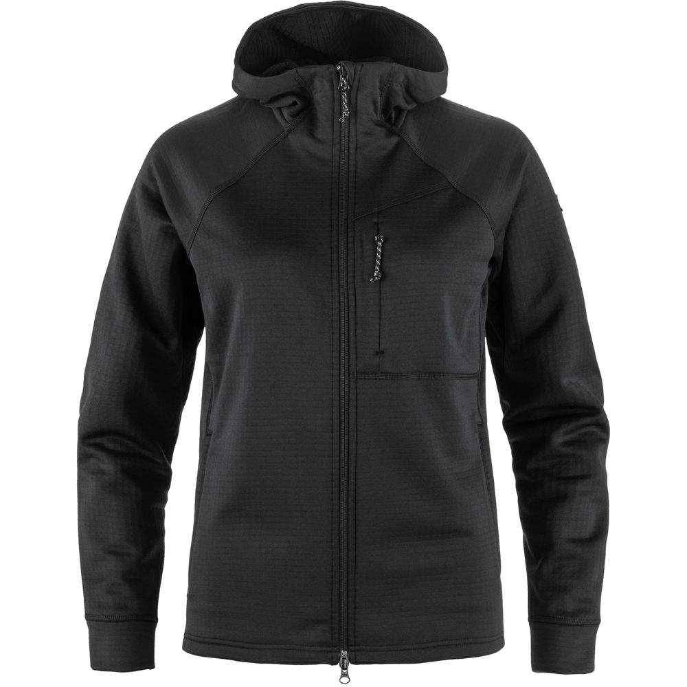 Abisko Grid Fleece Hoodie W Black