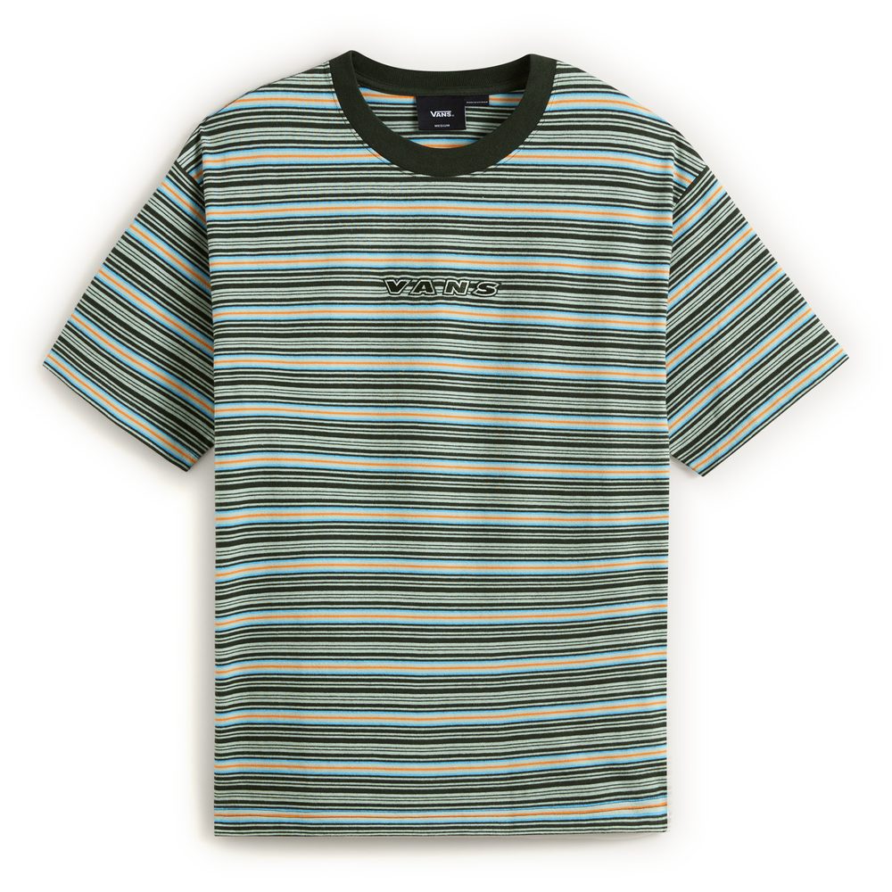 Cameron Stripe SS Knit Gray Olive