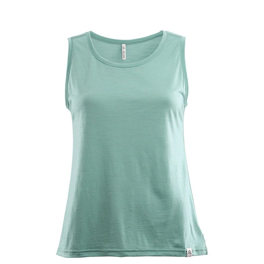 LightWool Singlet Woman Oil Blue
