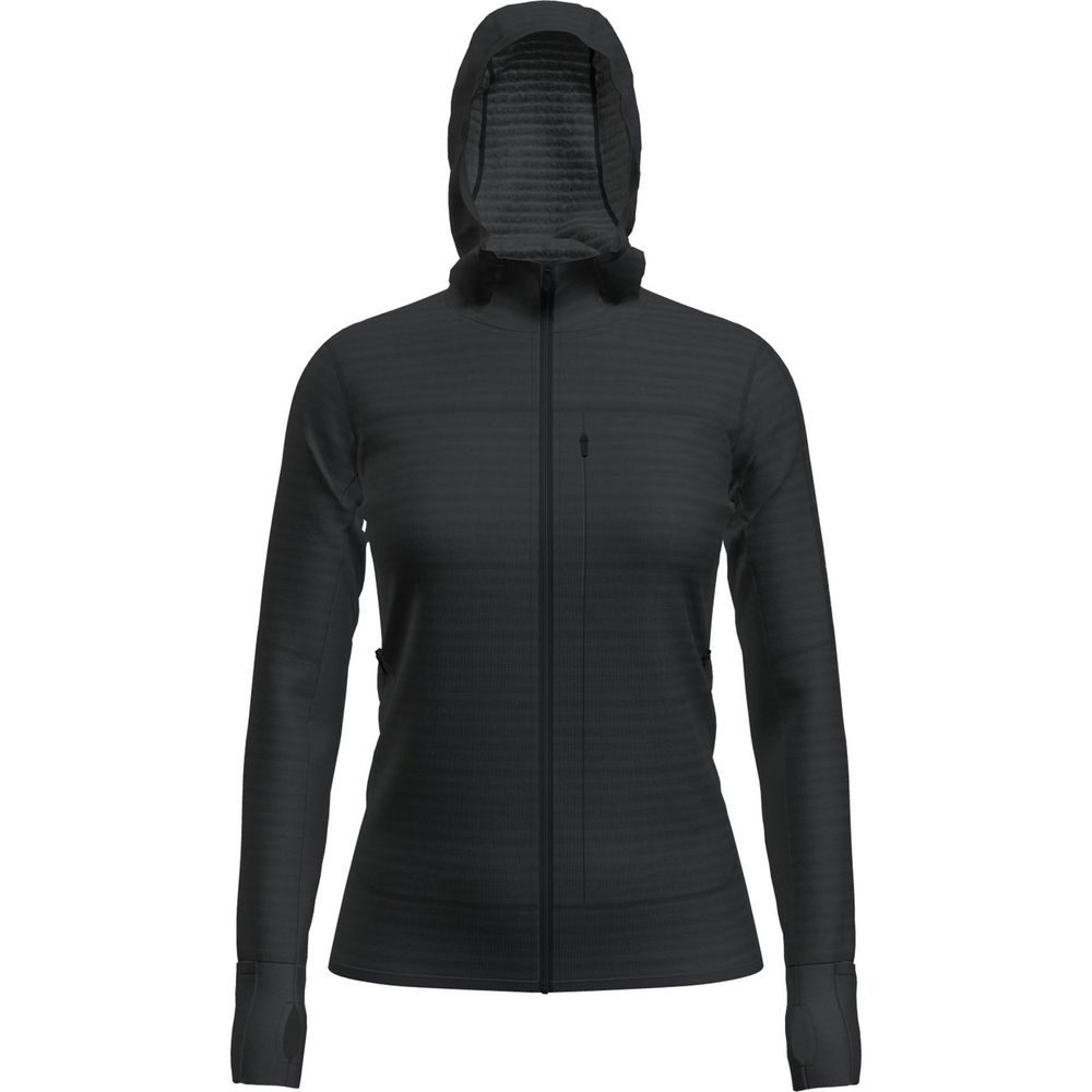 Wom Mer  300 RealFleece Desc LS Zip Hoo BLACK