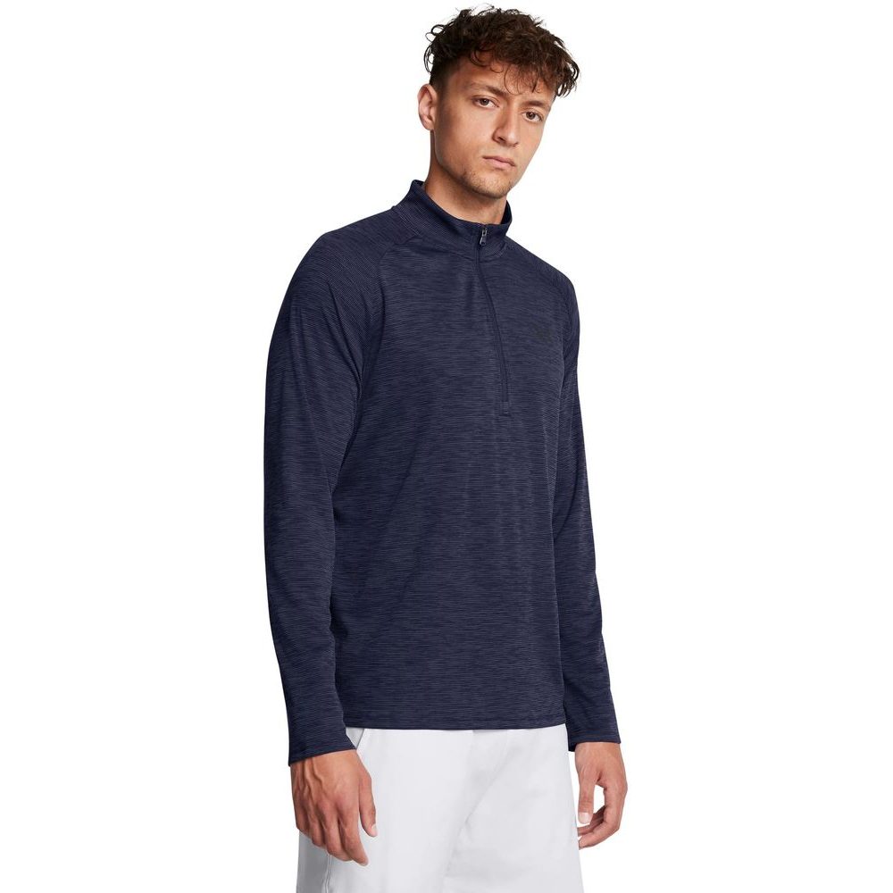 UA Tech Textured 1/2 Zip-BLU