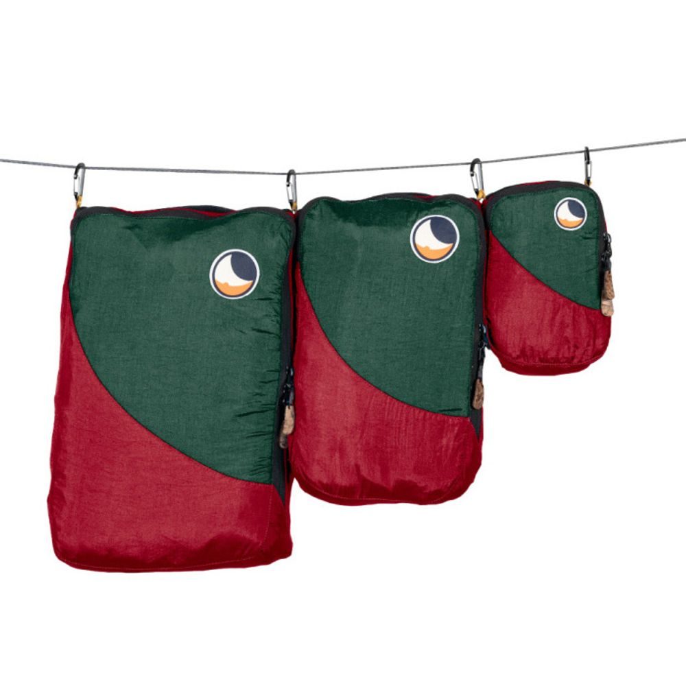 Travel Cube Set burgundy/dark green (1xS, 1xM, 1xL)