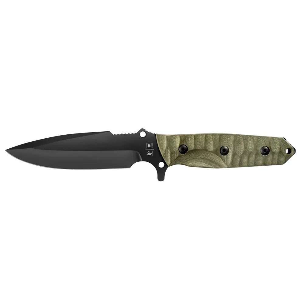 MARAUDEUR G10 ARMY GREEN HANDLE / SMOOTH BLADE + KYDEX SHEATH SMOOTH
