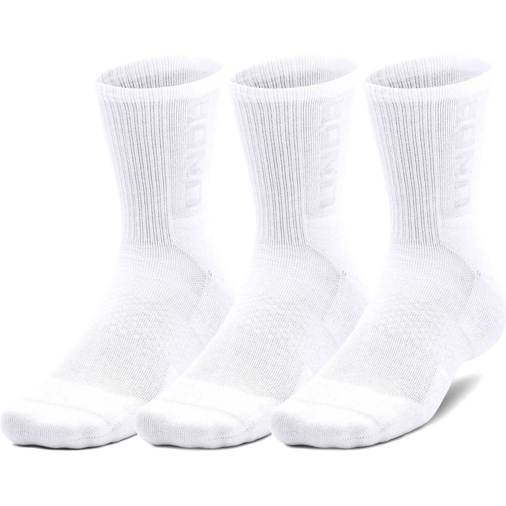 UA 3-Maker 3pk Mid-Crew-WHT
