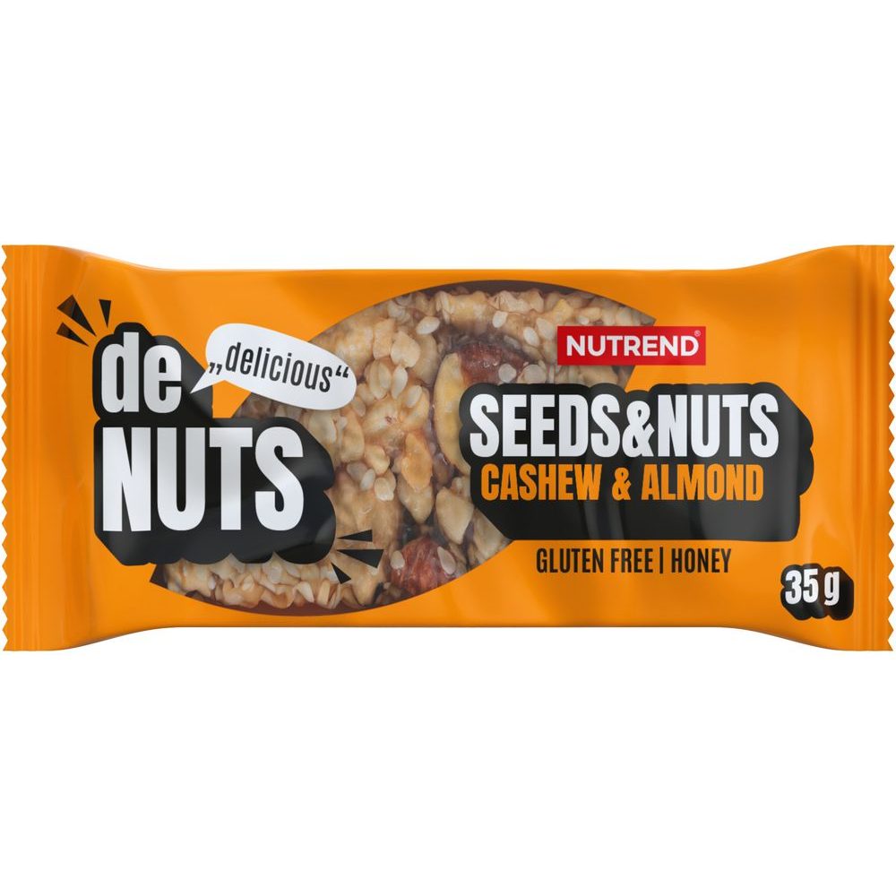 Denuts Seeds and Nuts, tyčinka, 35 g kešu a mandle