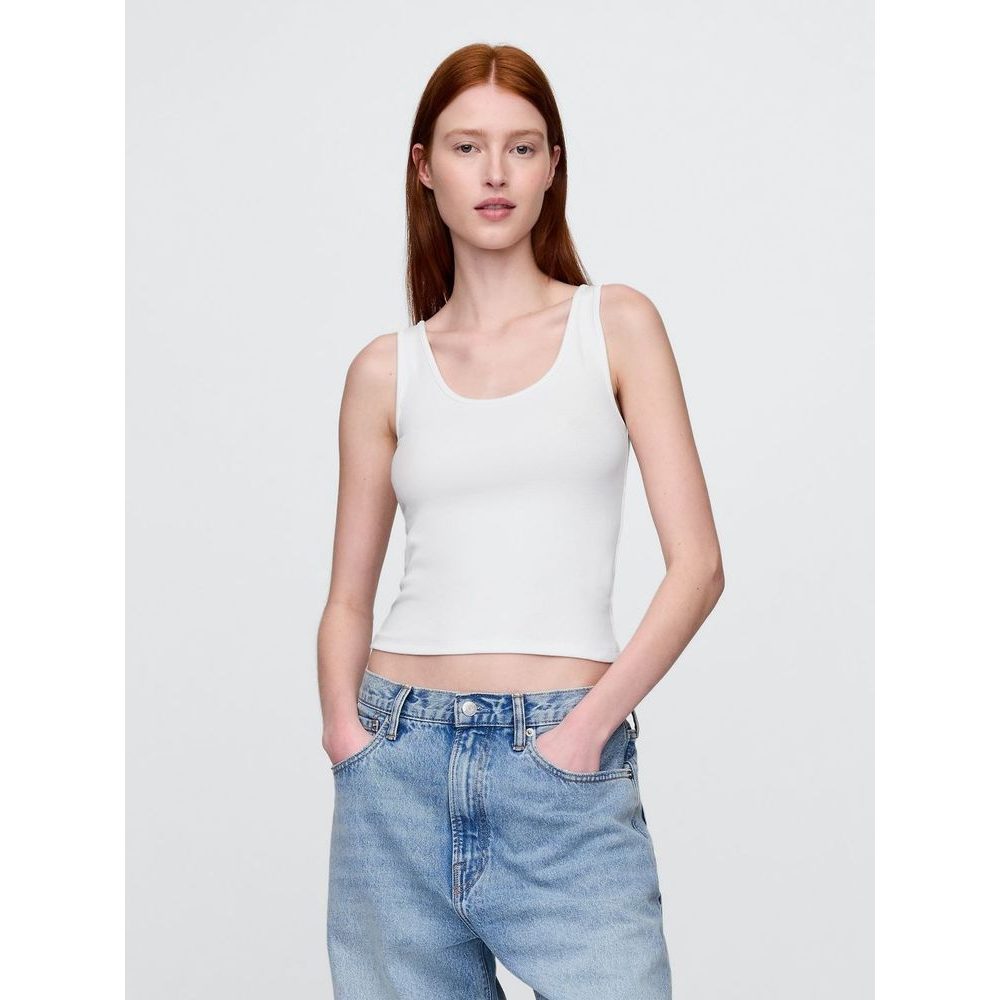 769626-07 Crop tílko Bílá