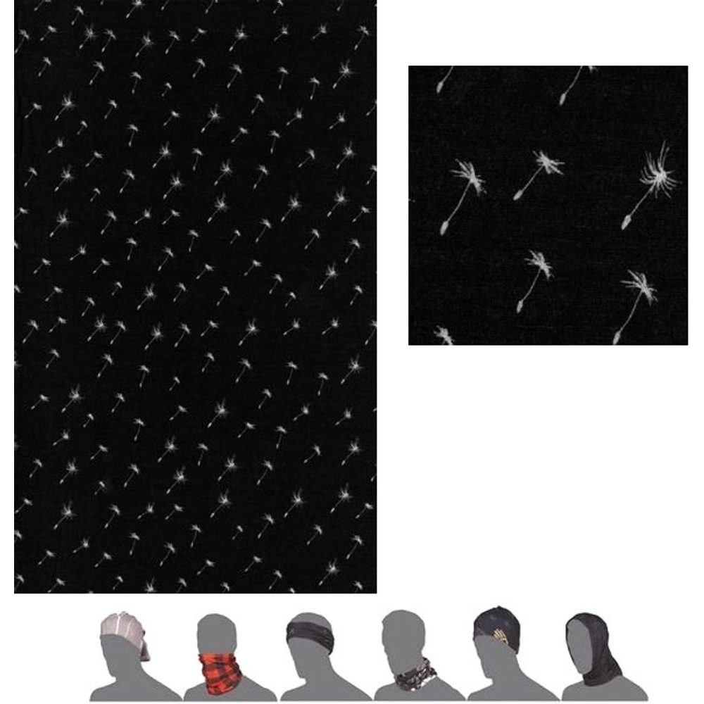 TUBE MERINO IMPRESS black/pattern