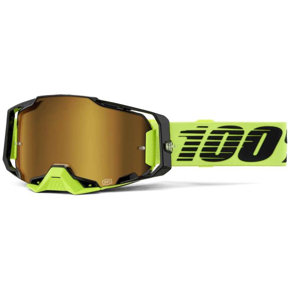 ARMEGA Goggle Neon Yellow - Mirror Gold Lens