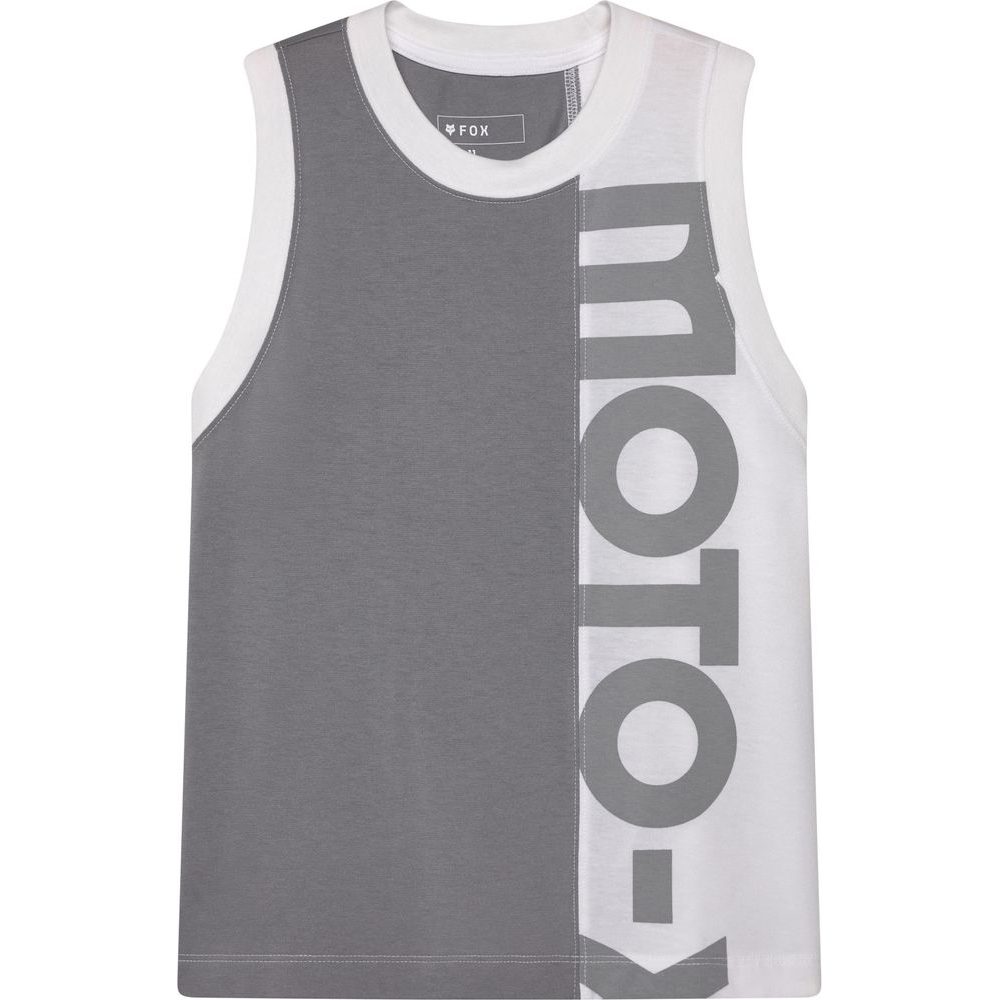 W Moto-X Blocked Tank White