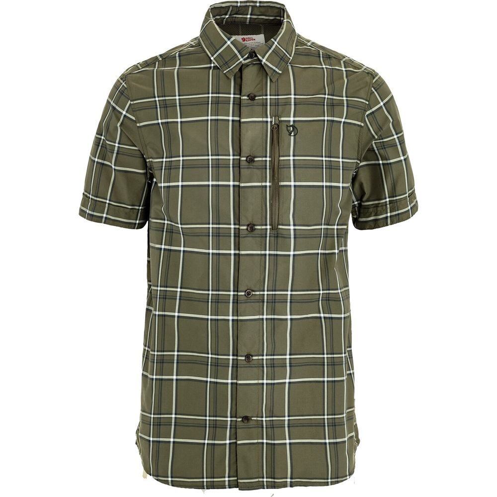 Abisko Hike Shirt SS M Laurel Green-Chalk White