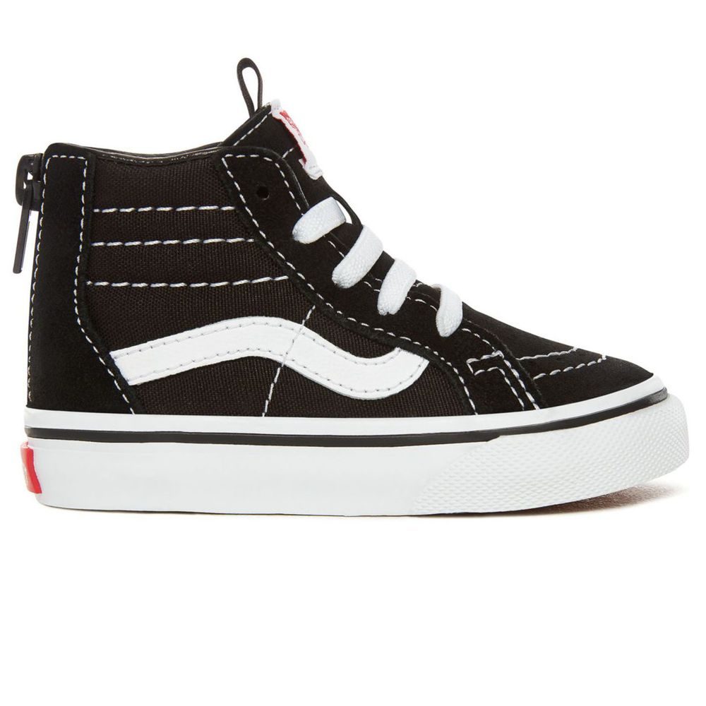 TODDLER SK8-HI ZIP SHOES (1-4 years), Black/White