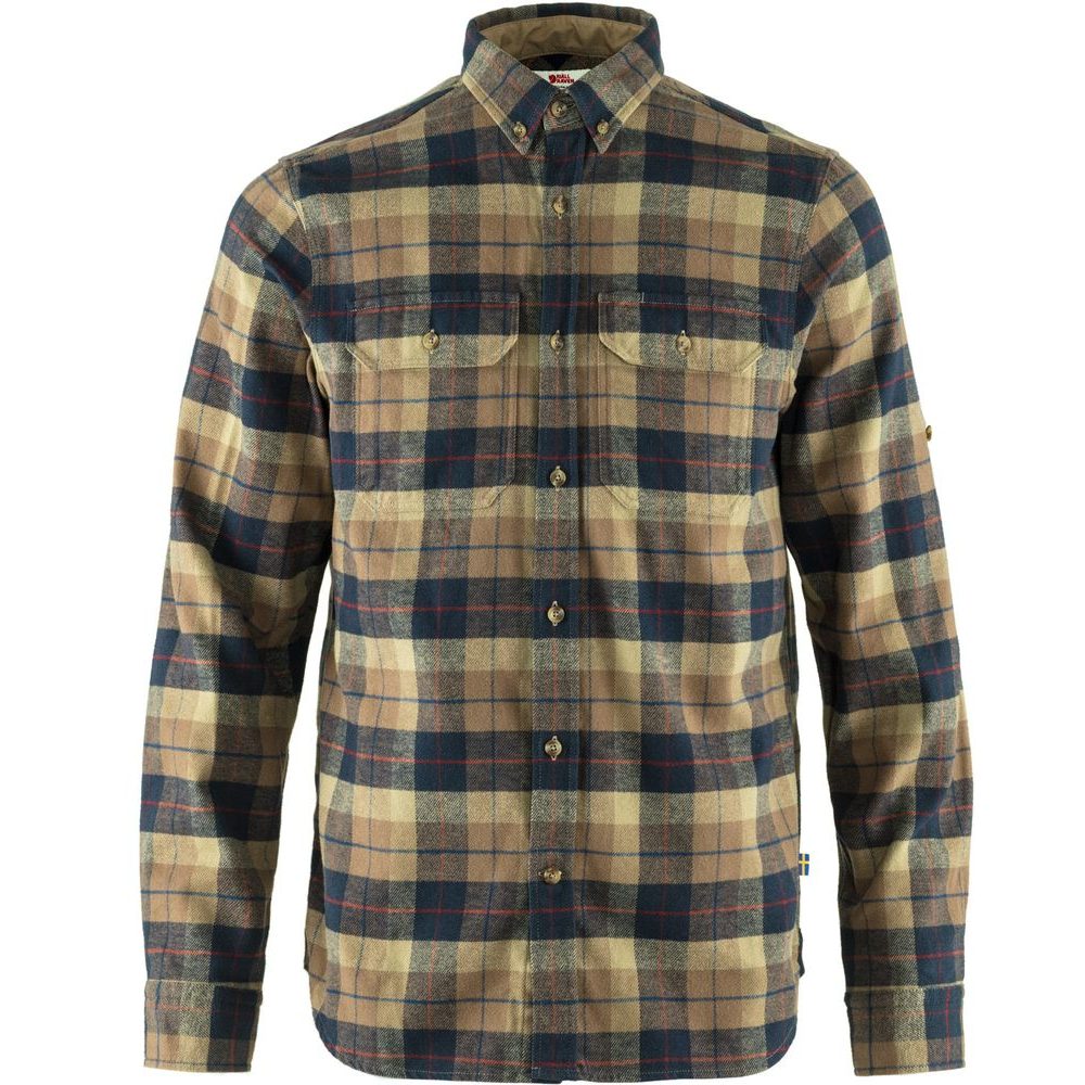 Singi Heavy Flannel Shirt M Dark Sand