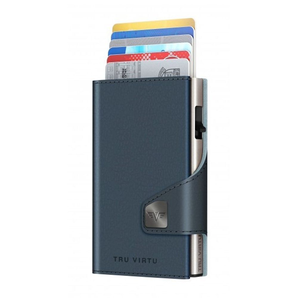 Wallet Click & Slide - vegan Bio Apple Navy Blue / Titan