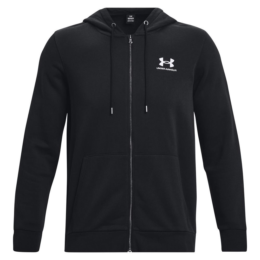 UA Essential Fleece FZ Hood, Black