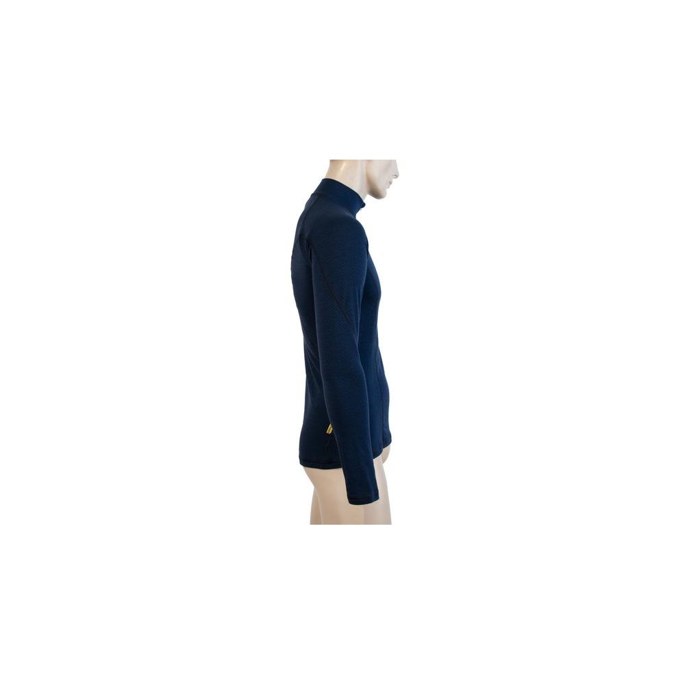 MERINO DF pánské triko dl. rukáv zip deep blue