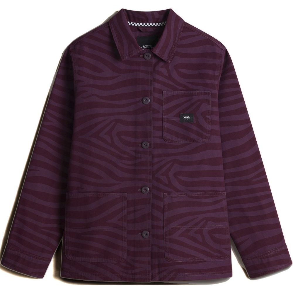 DRILL II CHORE PRINT JACKET BLACKBERRY WINE
