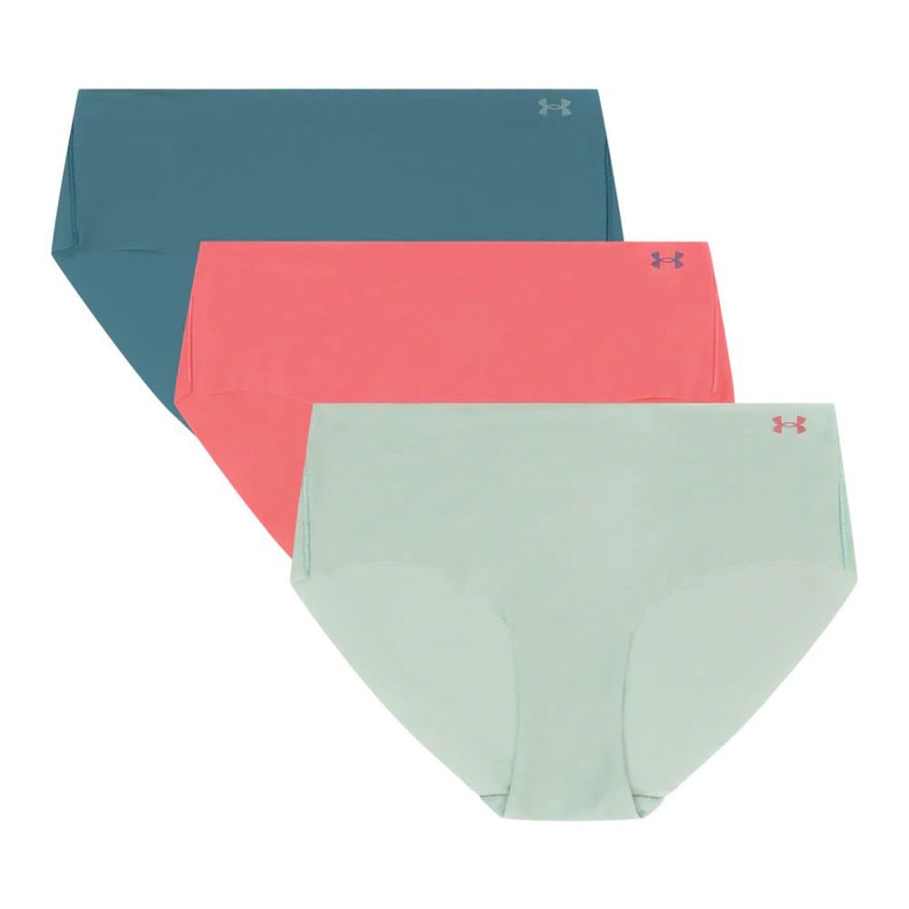 Ua Pure Stretch No Show Hipster-Solid - 3pk ENAMEL BLUE