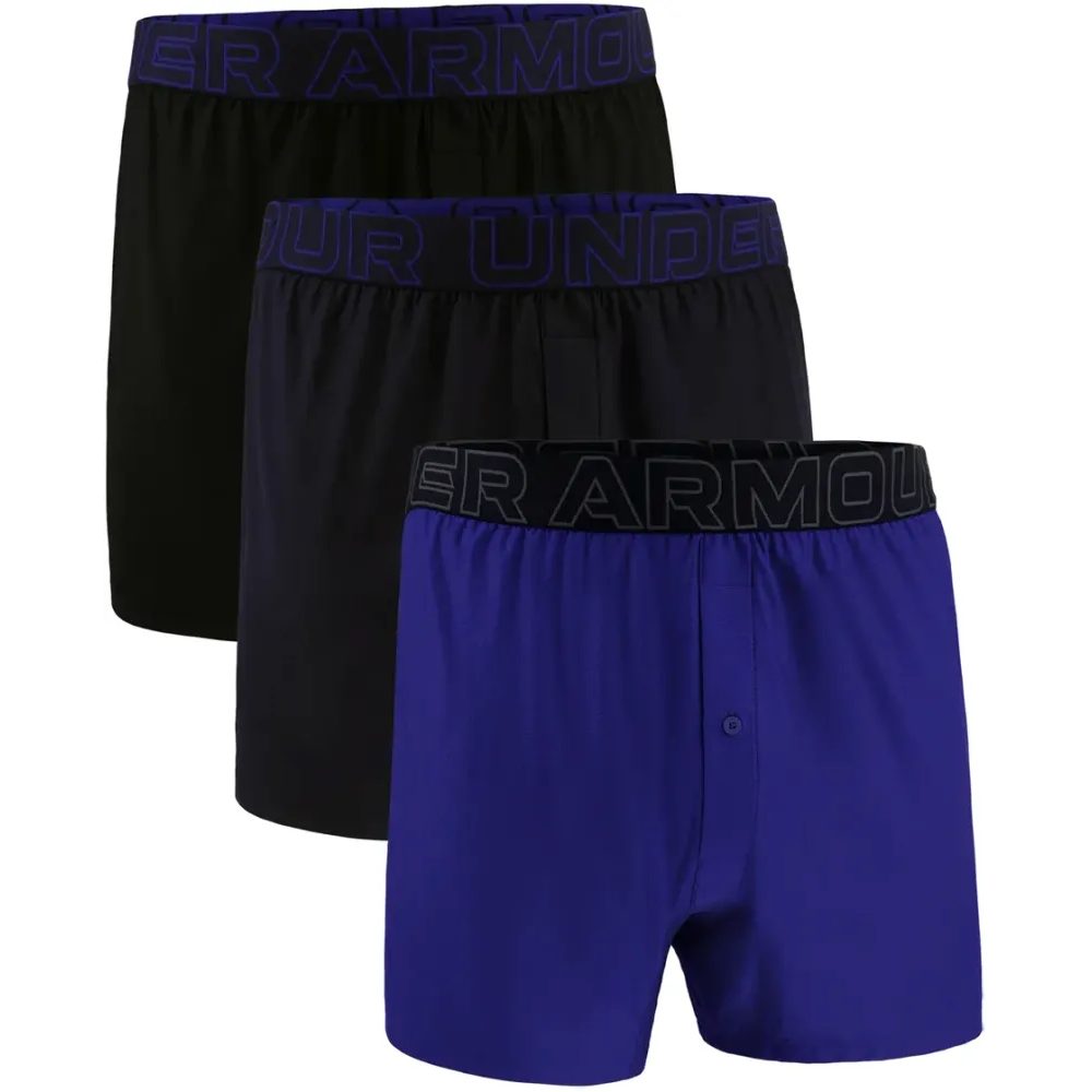 M UA Lounge Tech Mesh Boxer 6in-3pk blue