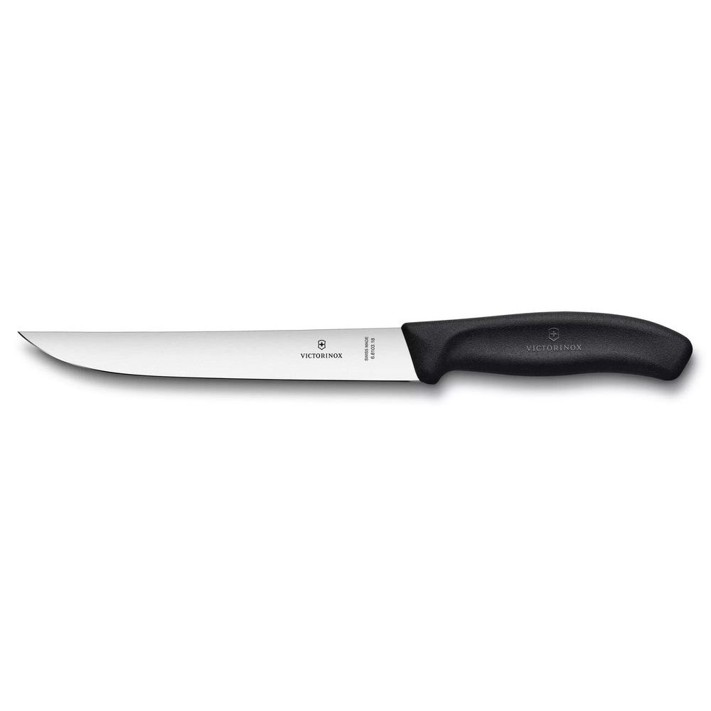 Swiss Classic, carving knife, 18cm, straight, black, blister