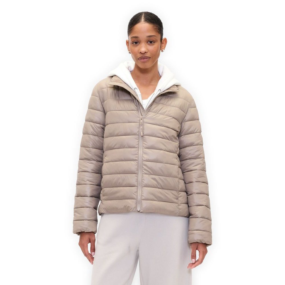 791284-04 Prošívaná nepromokavá bunda ColdControl Hnědá